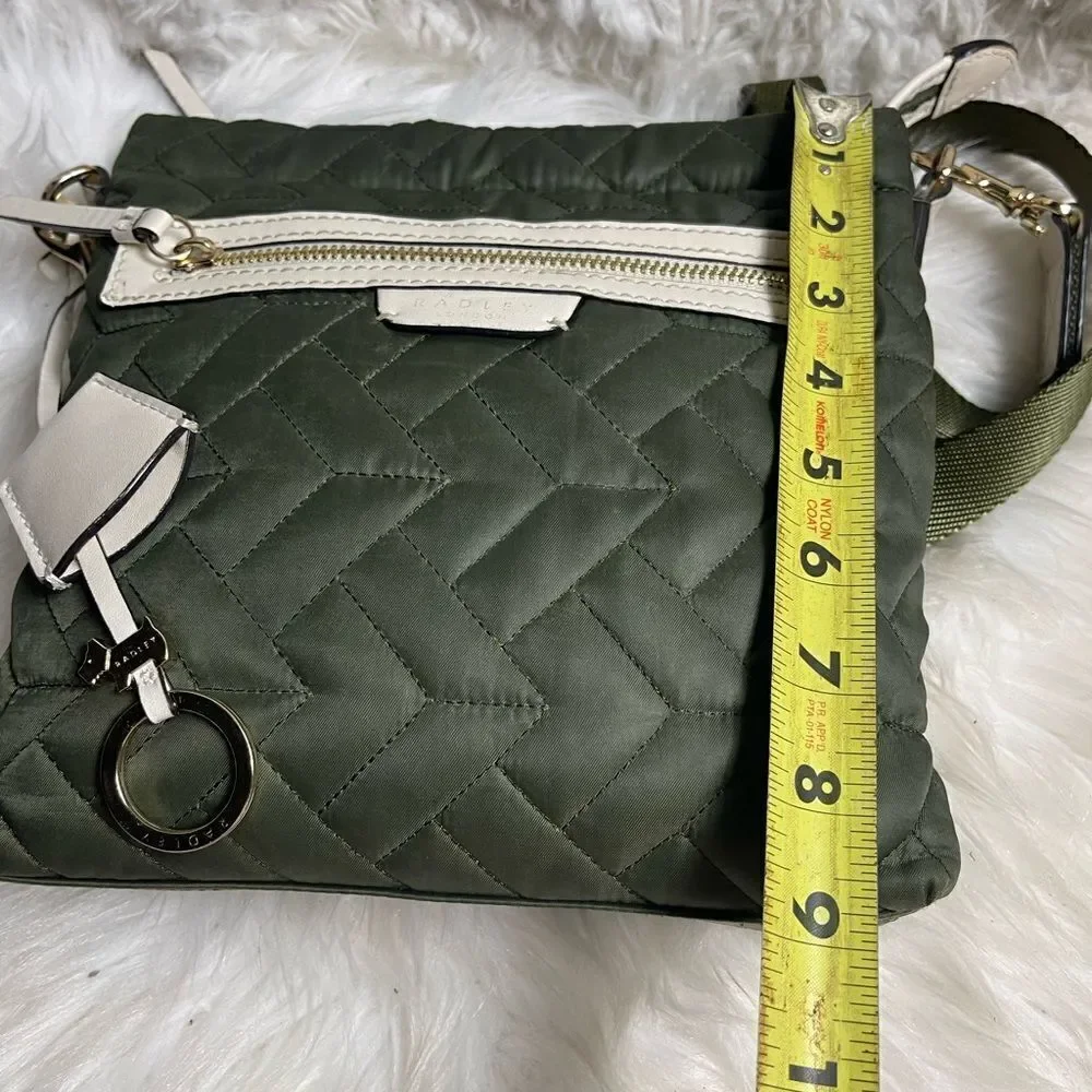 Radley London  Finsbury Park Fabric olive green Quilted Small Crossbody Bag